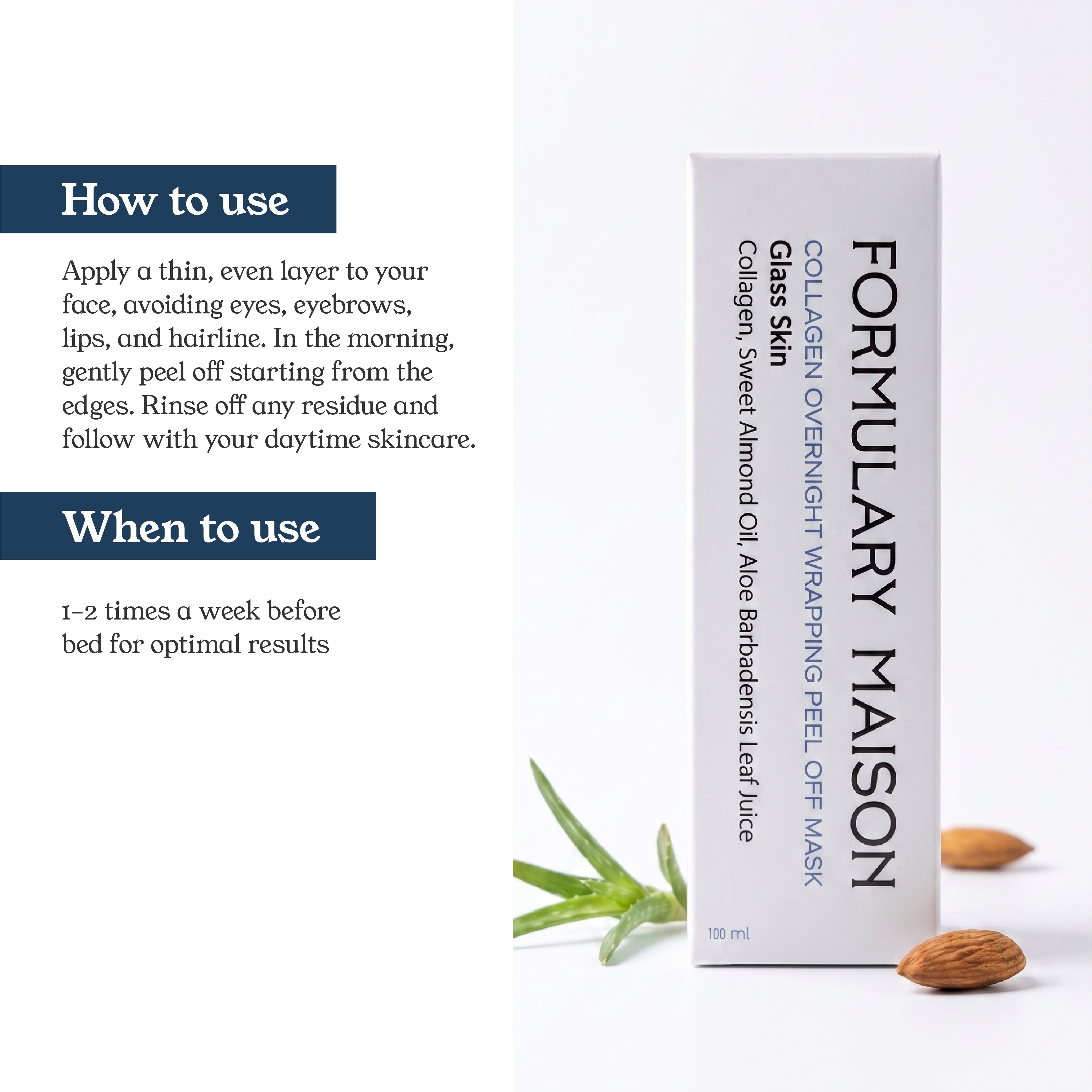 Glass Skin - Collagen Overnight Wrapping Peel Off Mask