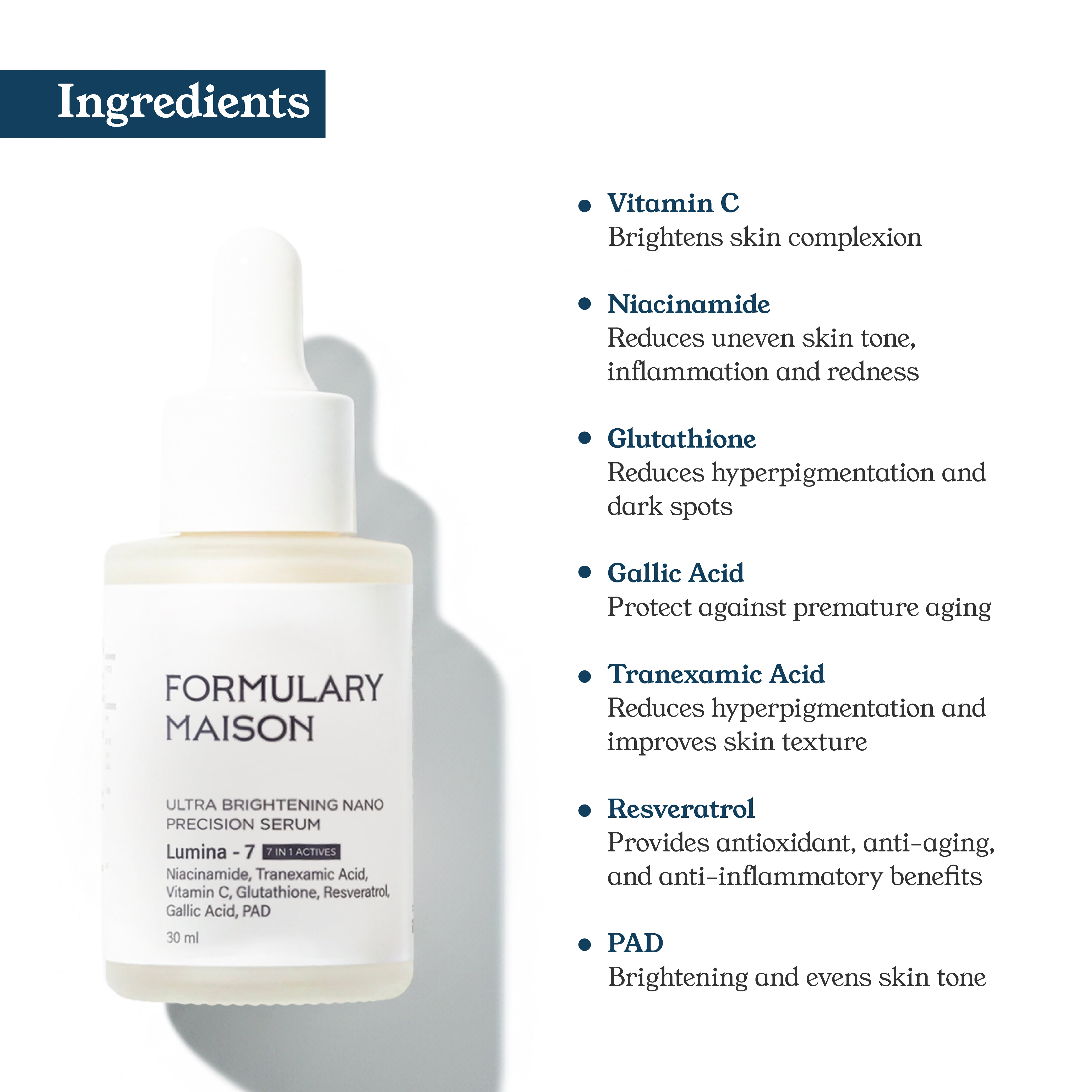 Lumina - 7 - Ultra Brightening (7 in 1 actives) Nano Precision Serum