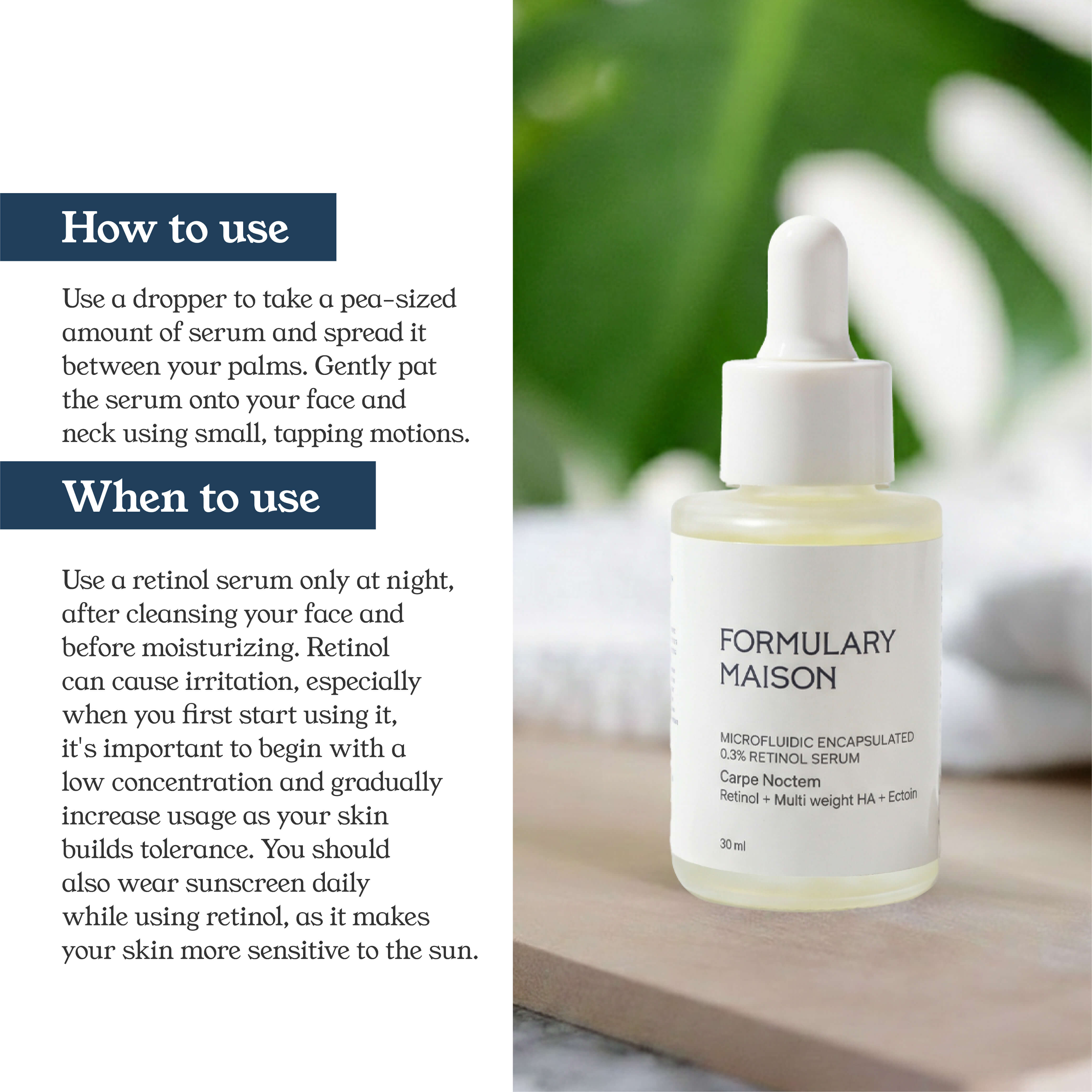 Carpe noctem - Microfluidic Encapsulated 0.3% Retinol Serum
